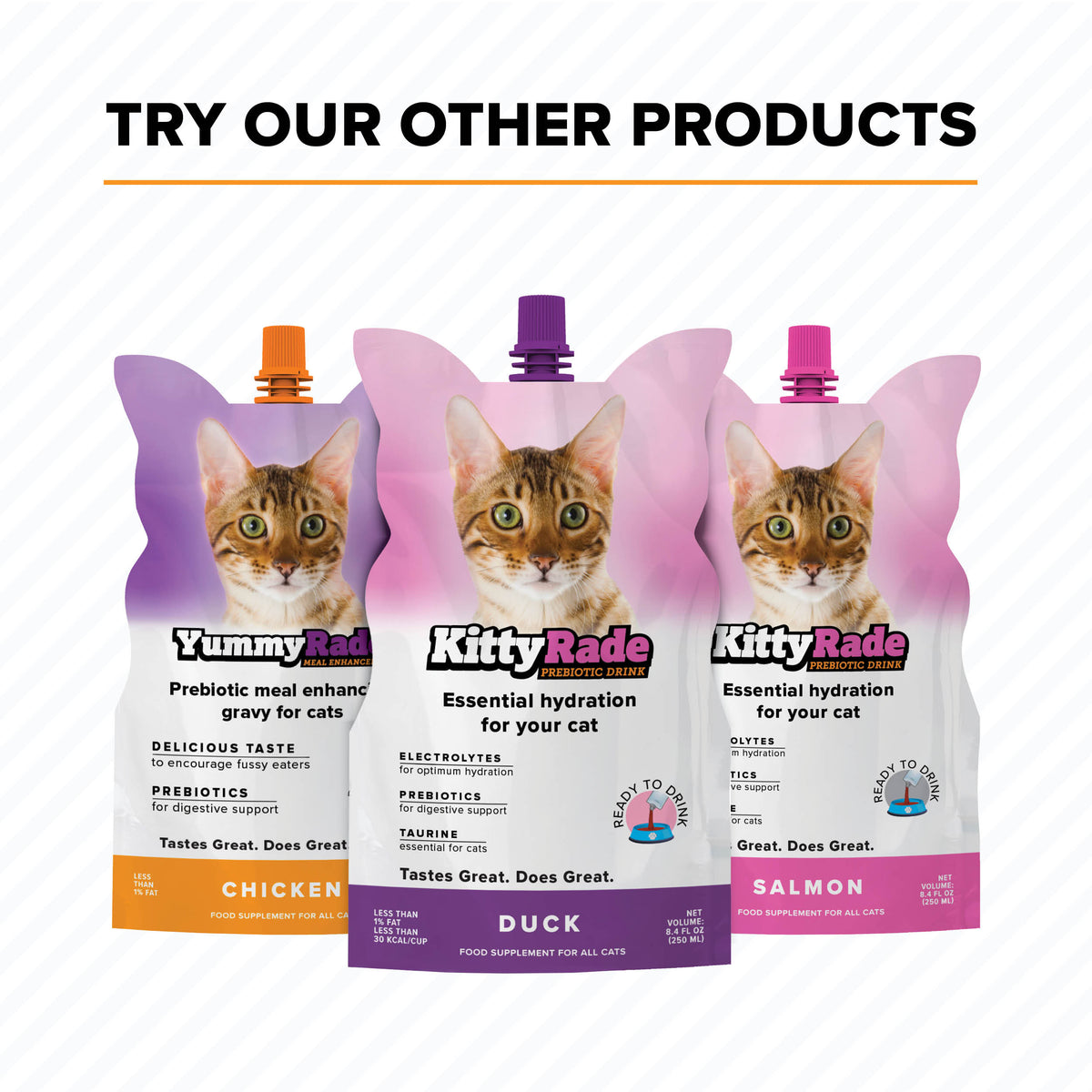 KittyRade Preboitic Drink for Cats 8.4 fl. oz Pouch - Chicken