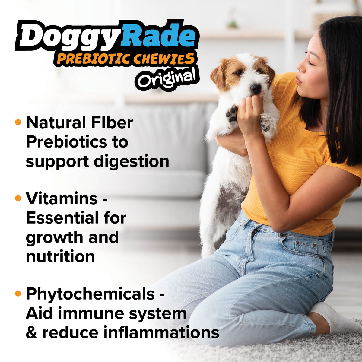 DoggyRade Prebiotic Original Chewies - Peanut Butter and Banana