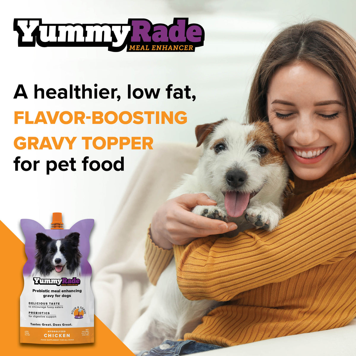 YummyRade Prebiotic Meal Enhancer for Dogs (3 x 8.4 fl. oz.) Pouches