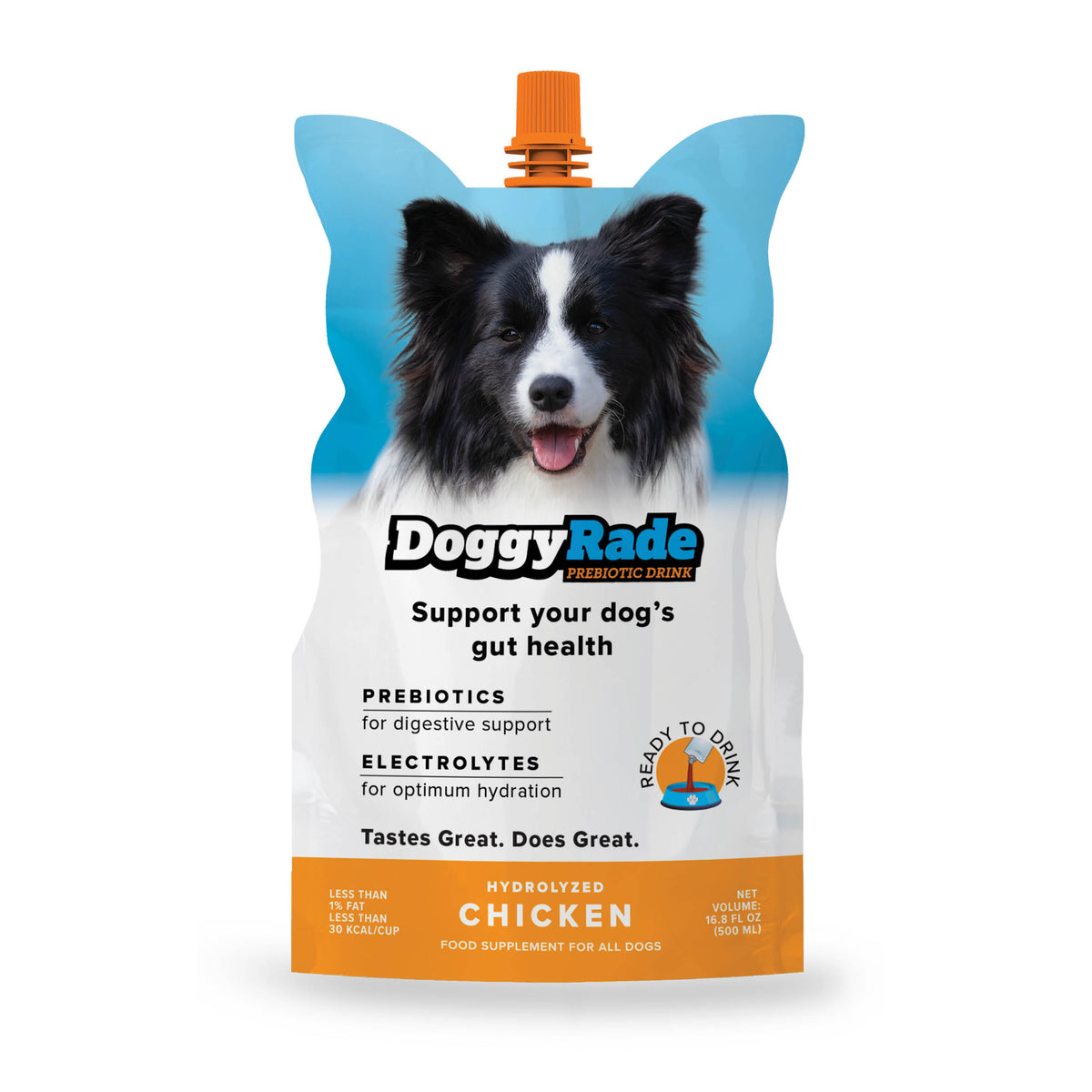 DoggyRade Prebiotics + Hydration 16.9 fl. oz Pouch