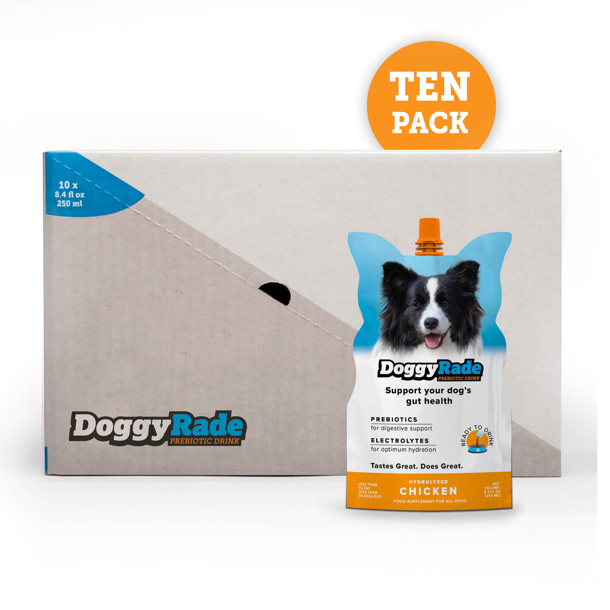 DoggyRade Preboitic + Hydration (10 x 8.4 fl. oz.) Pouches