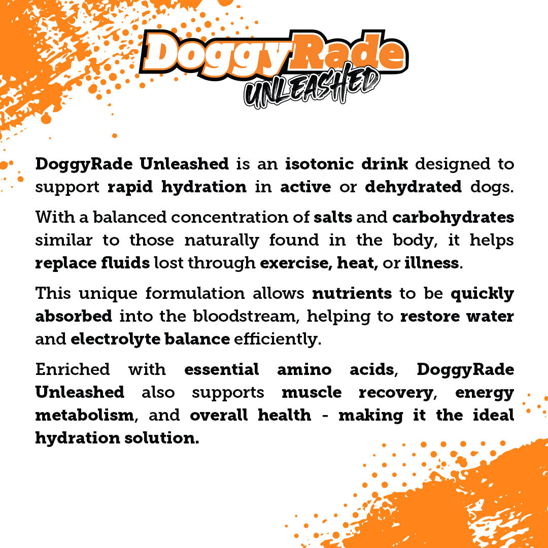 DoggyRade Unleashed Hydtration + Prebiotics Sport Drink for Dogs