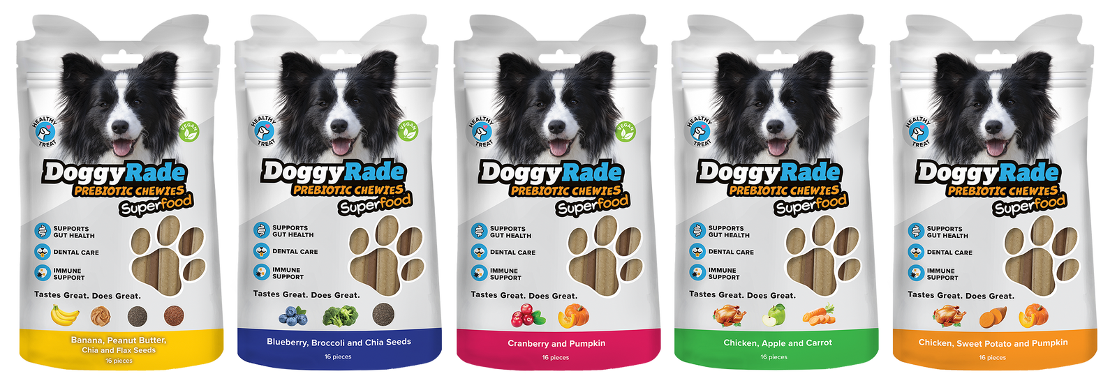 [BUY 2 GET 1 FREE 10 YEAR ANNIVERSARY SPECIAL!!!] DOGGYRADE PREBIOTIC SUPERFOOD CHEWIES [LIMITED QUANTITIES]