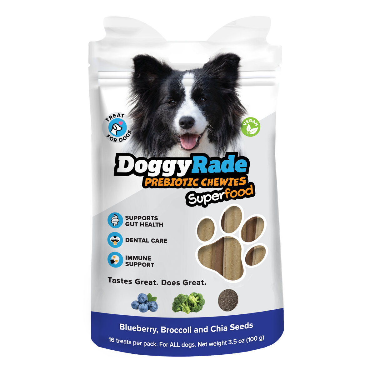 [BUY 2 GET 1 FREE 10 YEAR ANNIVERSARY SPECIAL!!!] DOGGYRADE PREBIOTIC SUPERFOOD CHEWIES [LIMITED QUANTITIES]